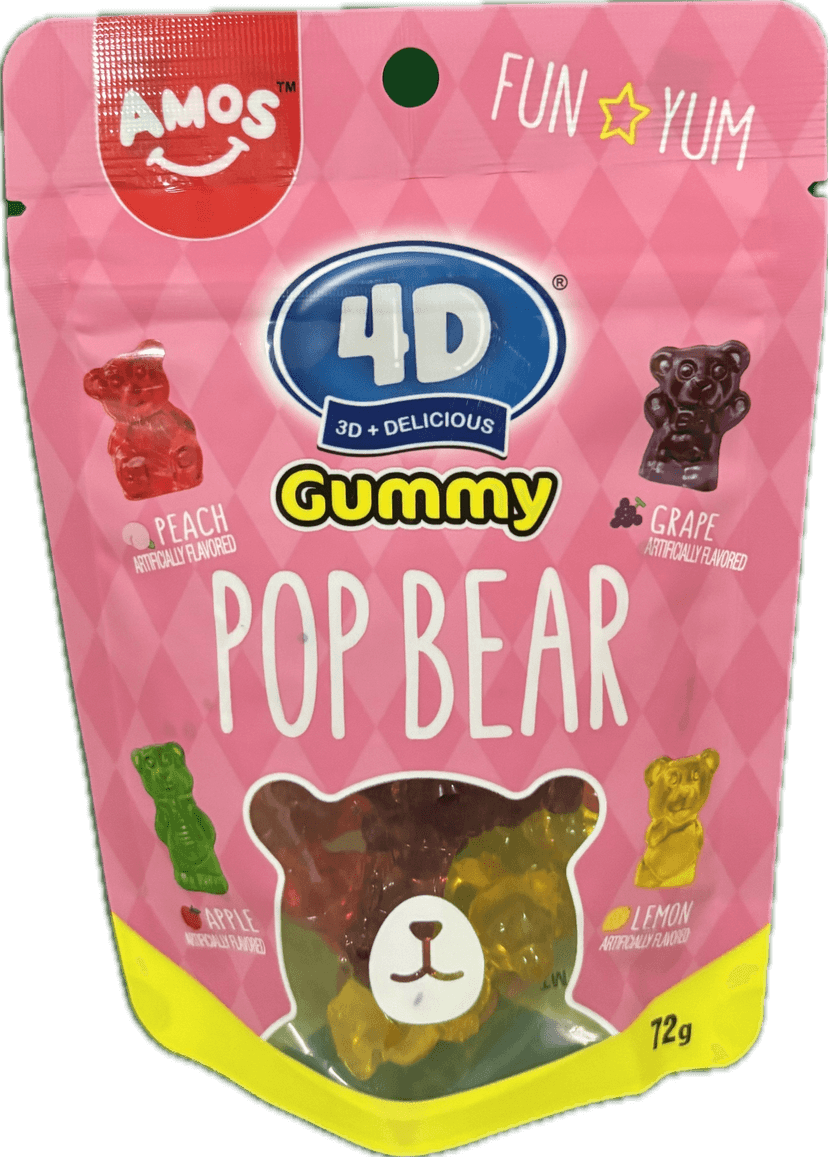 Amos 4D Gummy Bear 72g*36
